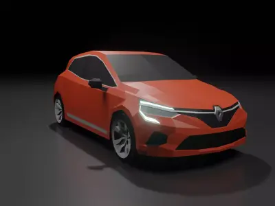 Renault Clio 2020 low poly 3D model Low-poly 3D model