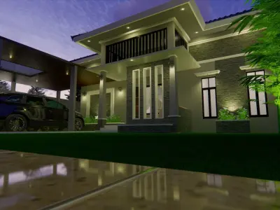 3D Modelling House Modern Classic 3D model