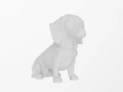 Clay Dog Decoration Object 3D model