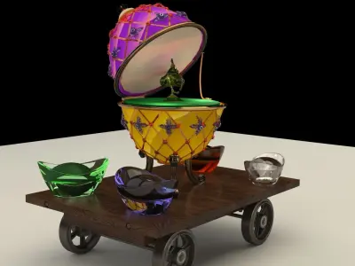 Chinese magic lamp 3D model