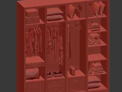  3D model of modern bedroom 3D model