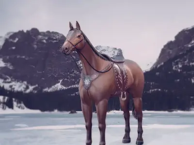 Spirit Horse  Low-poly 3D model