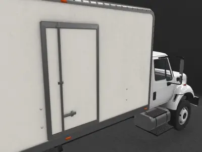 Box Van International 7400 Low-poly 3D model