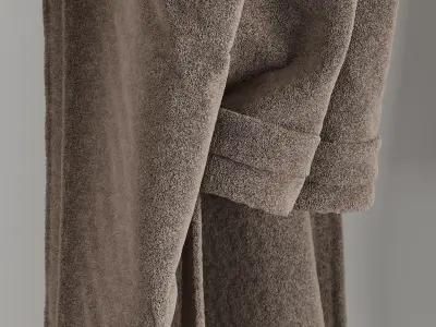 Bathrobe Hanging Set 01 3D model