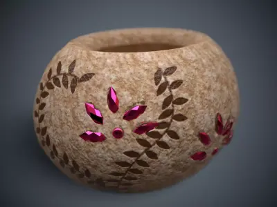 Ceramic Vase Low-poly 3D model