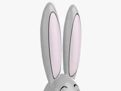 Rabbit decoration foil balloon 14 3D model