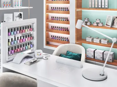 Manicure Set- Nail Bar-Beautysalon 3D model