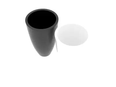 Black and White Large Vases 3D model