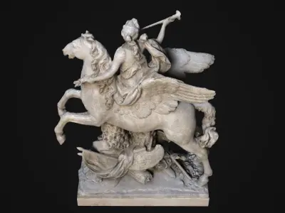 RENOMME Renomme Statue Low-poly 3D model