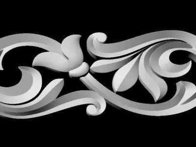 Decor for furniture 3D model 7