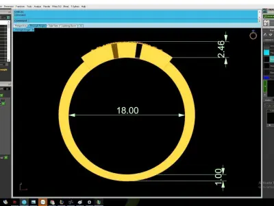 Luxury Initial Letter M Ring for Men and Women  2917 3D print model