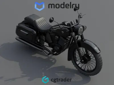 Cruiser Motorcycle 3D model
