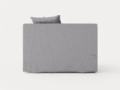 Le Grand Air Loveseat Linen - Smokey Granite Low-poly 3D model
