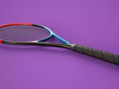 Tennis Racket Low-poly 3D model