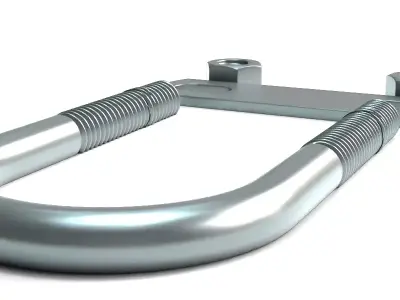 U Bolt 3D Model Industrial Fastener Asset 3D model