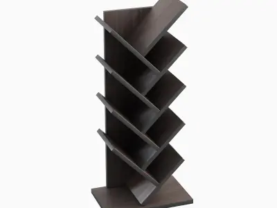 Medium Bookshelf B Set  Low-poly 3D model