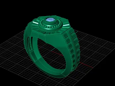 Print Ready STL 3DM  Gents Rings Diamond Men Ring  3D print model purchase