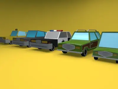 Low Poly Vehicle Pack Volume 2 Low-poly 3D model
