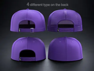 Purple Cap Trucker  3D model