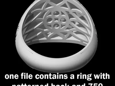 Benz  Logo Ring 3D print model