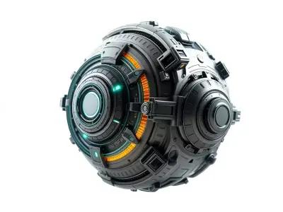 Futuristic Sphere Model Pack Low-poly 3D model