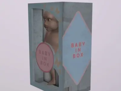 Scary ToyBabyInBox Low-poly 3D model