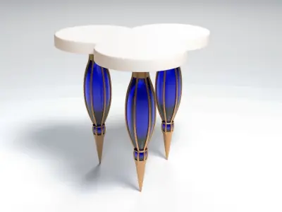 Rounded Table 3D model