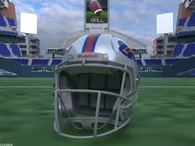 Buffalo Bills American Football Helmet 3D model