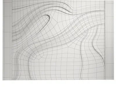 Decorativ panel wave 27 3D model