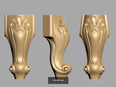 Carved Legs 3D Model Collection