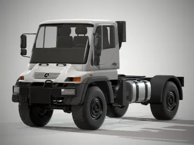 Mercedes Benz Unimog U500 Chassis Low-poly 3D model