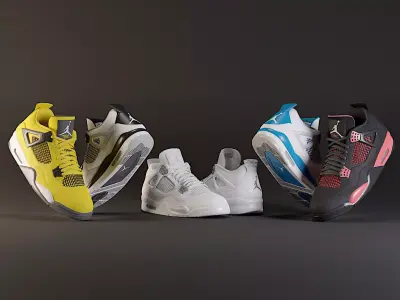Jordan 4 Variety Pack Low-poly 3D model