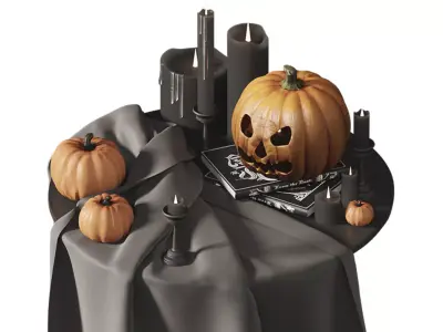 Halloween Decoration Set 3D model