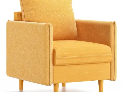 Slipson armchair Low-poly 3D model