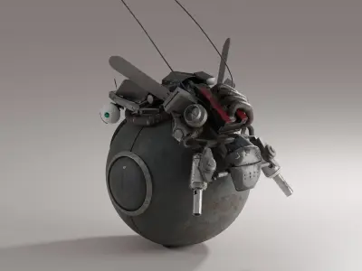 Scifi Vehicle - The Roller Low-poly 3D model