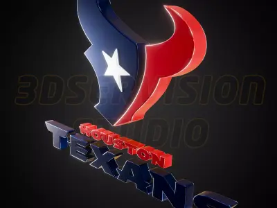 Houston Texans logo - Cinematic - 3D print 3D model