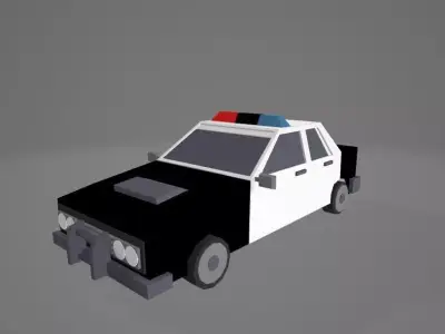 LowPoly Police Car Low-poly 3D model