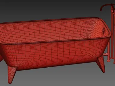 Luxury Bath Tub  Low-poly 3D model