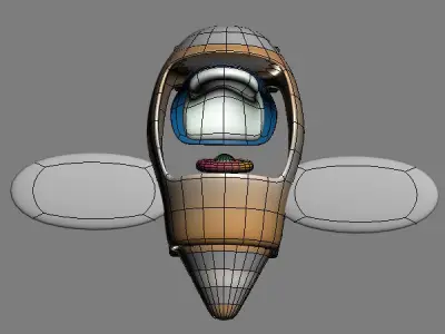 Baby Walker Cartoon 01 Low-poly 3D model