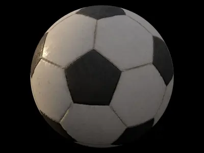 Soccar ball Low-poly 3D model