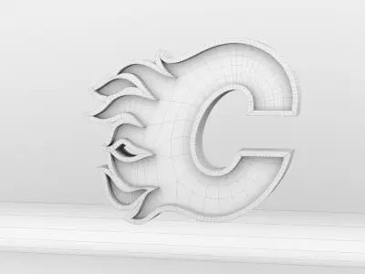 NHL Calgary Flames Team Logo 3D model