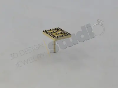 Highly luxury Fendi design earring 3d model 3D print model