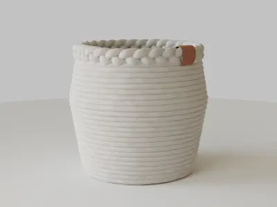 Rope Fabric Baskets 3D model