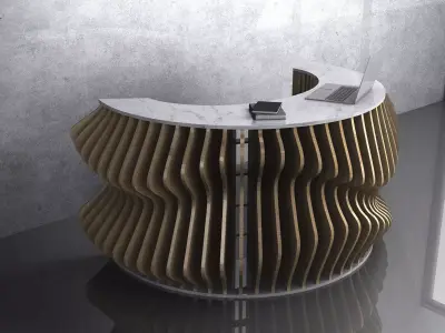 Parametric Wavy Wooden Furniture 11 - CNC files for cutting 3D model