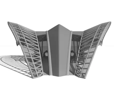 0004 - Parametric Shaded Station Structure 3D model