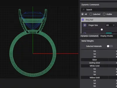 princess-ring-10mm-gem Free 3D print model