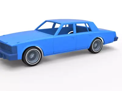 Shell Cadillac Seville 1979 4 doors Scale 1 to 25 3D print model