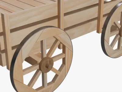 Fairground roofed cart 3D model