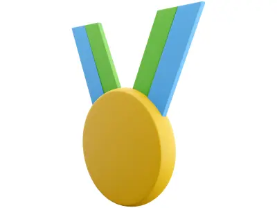 3d medal cartoon 3D model