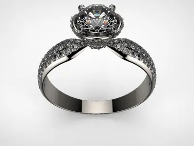 Luxury  Engagement Ring High Quality for Women Trend Wedding 3D print model